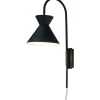Seinävalaisin Aneta Lighting Coni, musta