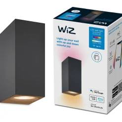 Seinävalaisin WiZ Up&Down musta 2x5W RGB