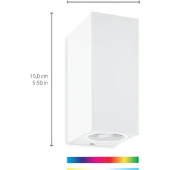 Seinävalaisin WiZ Up&Down valkoinen 2x5W RGB