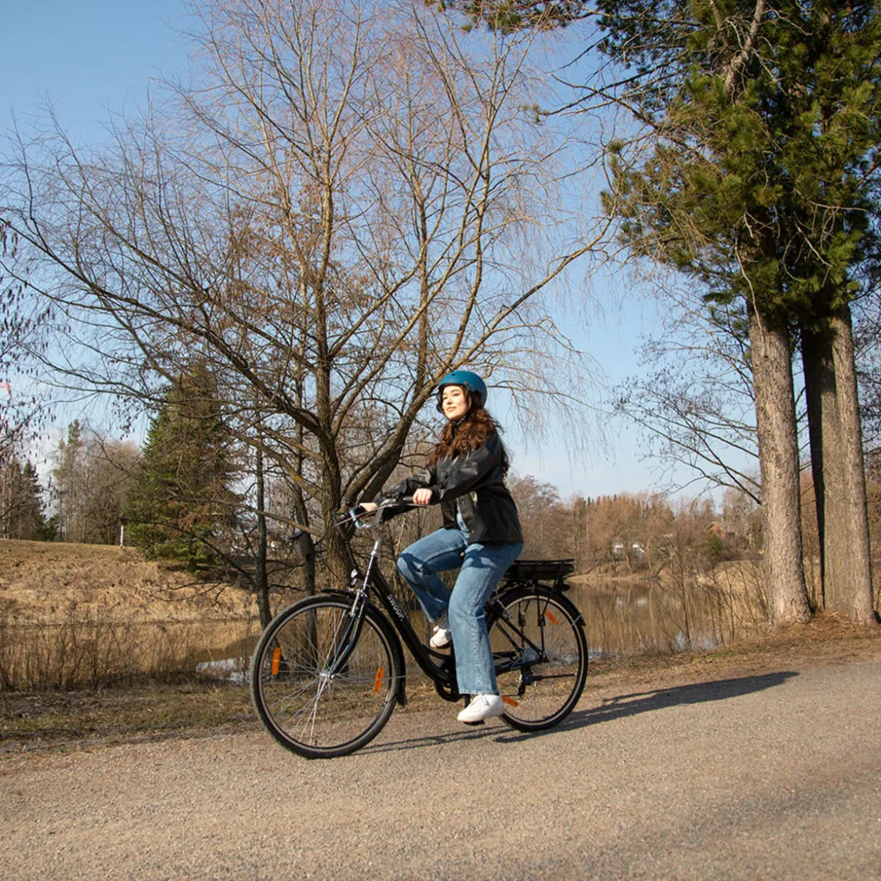 Sähköpyörä Swoop Classic 28", naisten, musta