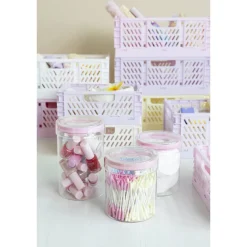 Säilytyspurkki Miny 850 ml lasia, pinkki