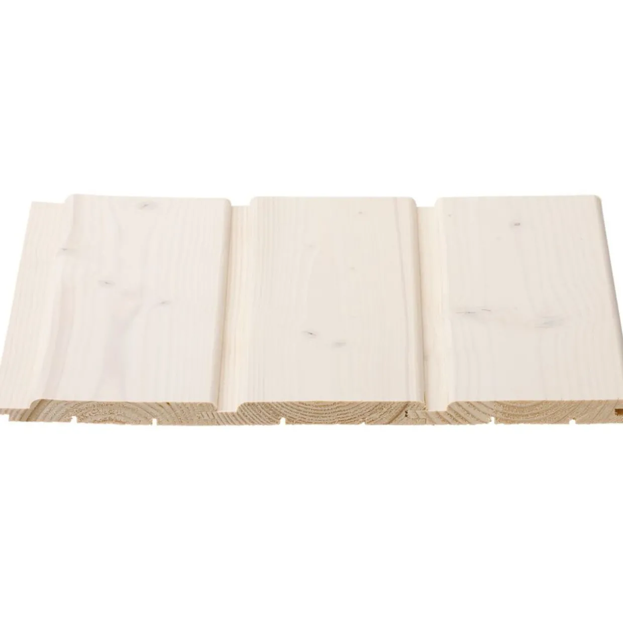 Sisustuspaneeli Cent STP 14x120x4470, Kuusi, Valkolakattu, Päätypontattu 6 kpl