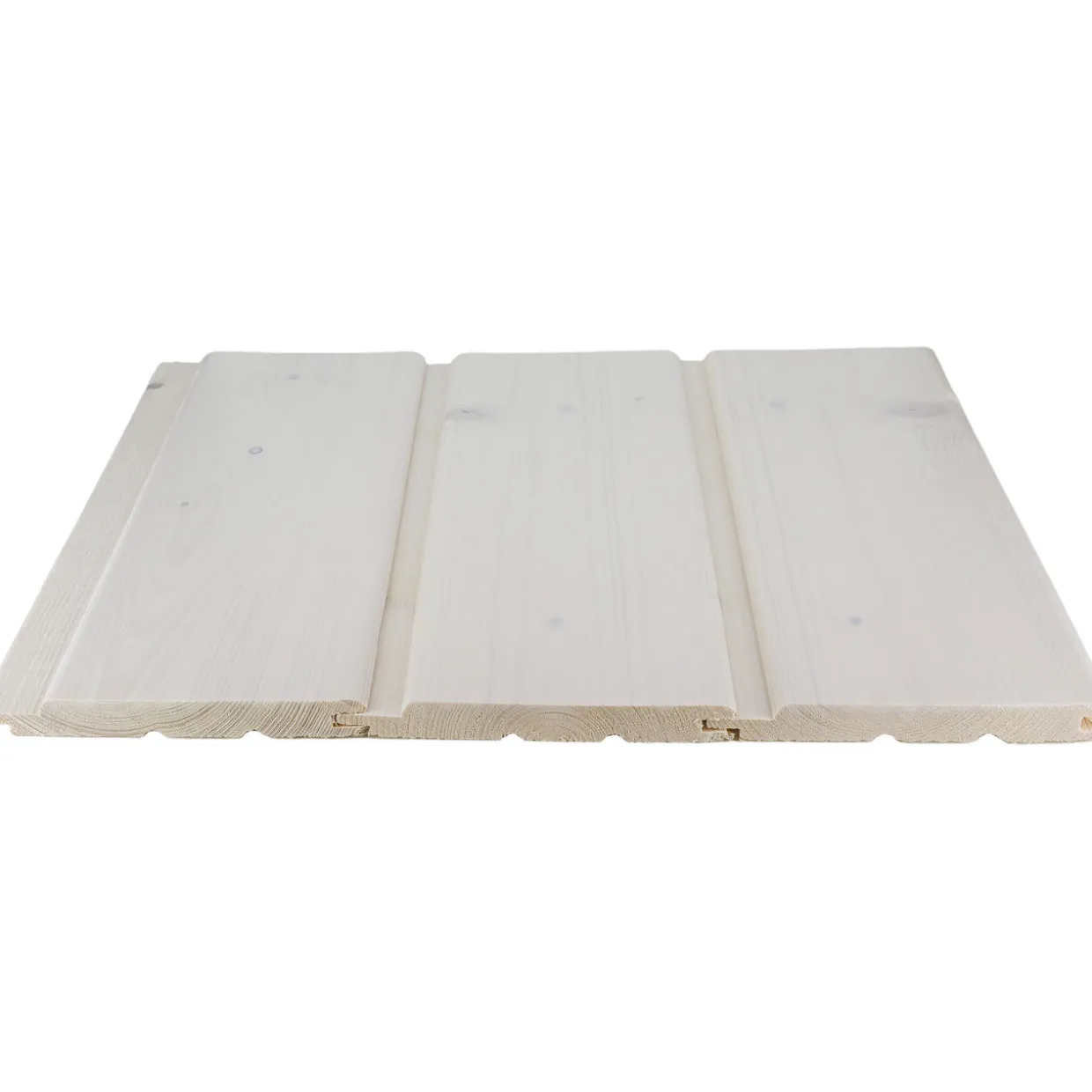 Sisustuspaneeli Cent STP 14x120x4470, Kuusi, Valkolakattu, Päätypontattu 6 kpl