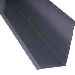 Sivuliitäntäpelti Keraplast, 75+115 mm, 90° tummanharmaa, 1,25 m + täytepala