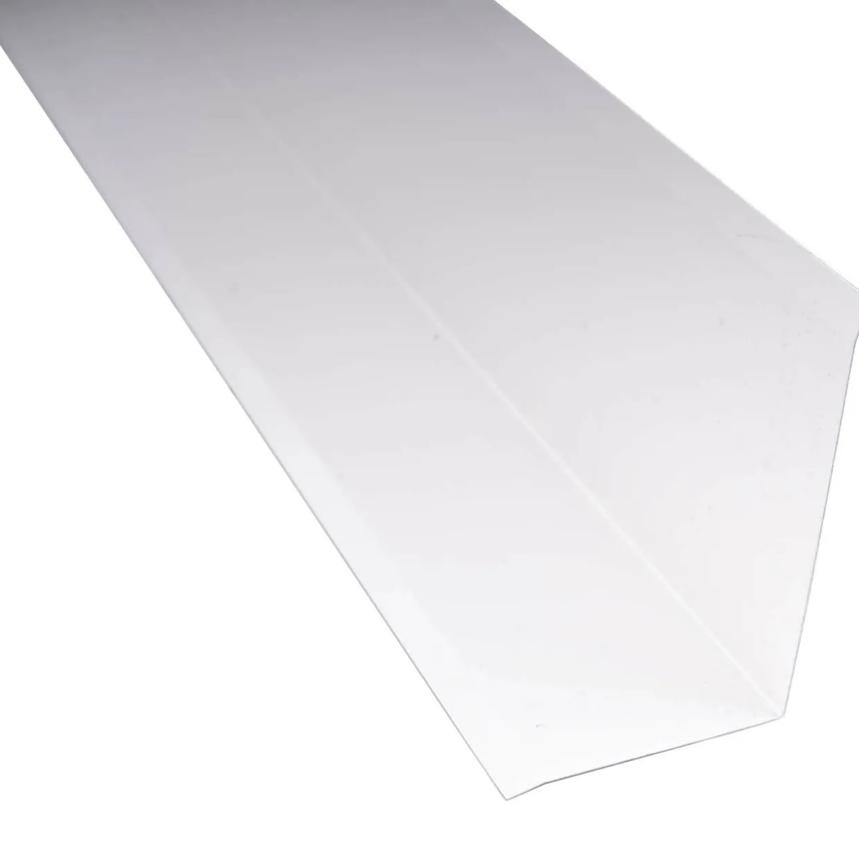 Sivuliitäntäpelti Keraplast, 75+115 mm, 90° valkoinen, 3 m + täytepala