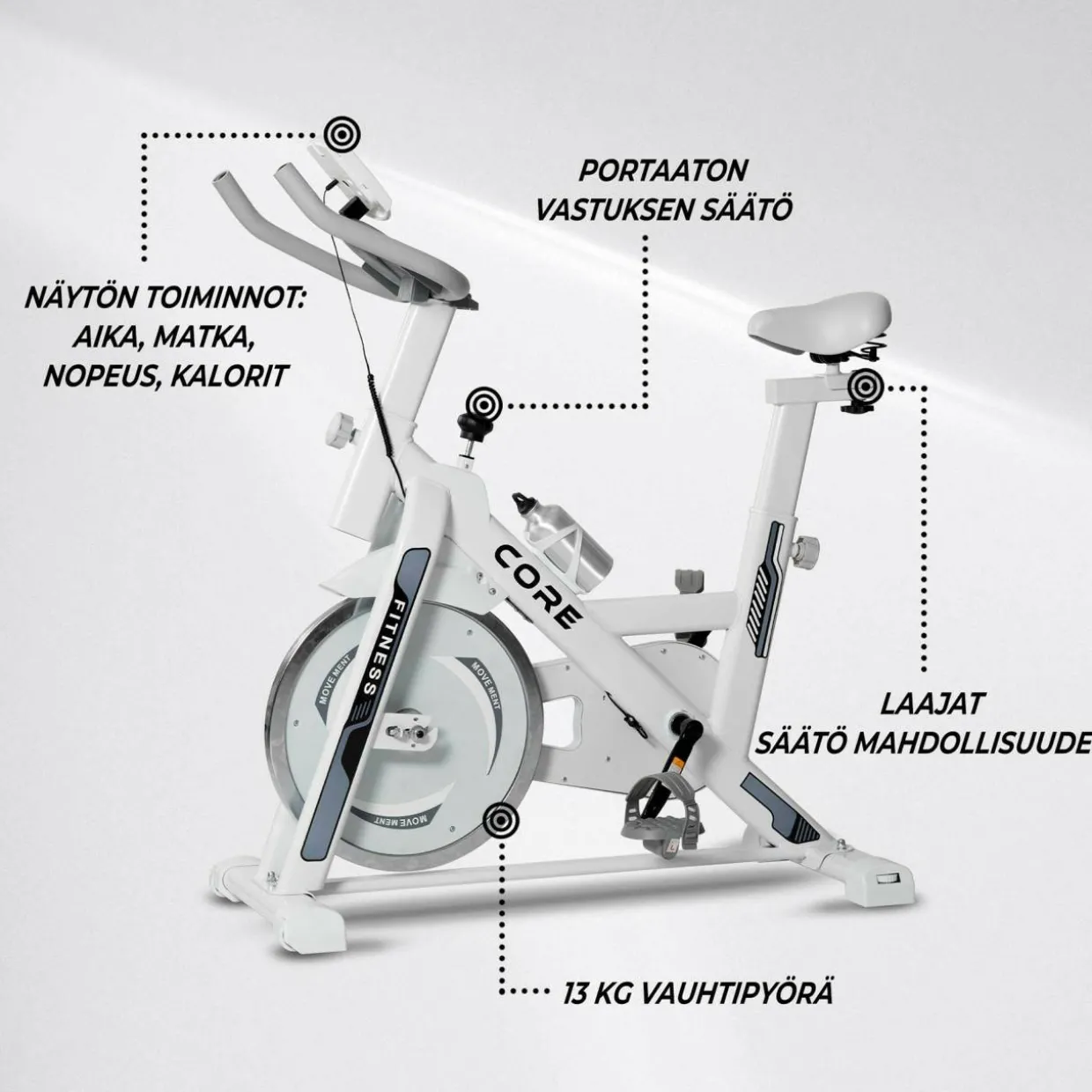 Spinningpyörä Core 1300, valkoinen