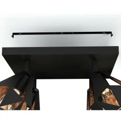 Spottivalaisin 4-os EGLO Carlton 7 4x40W 37x37cm antiikkikupari/musta