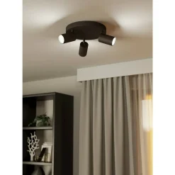Spottivalaisin 3-os EGLO connect.z led Telimbela-z 3x4,9W Ø25cm musta