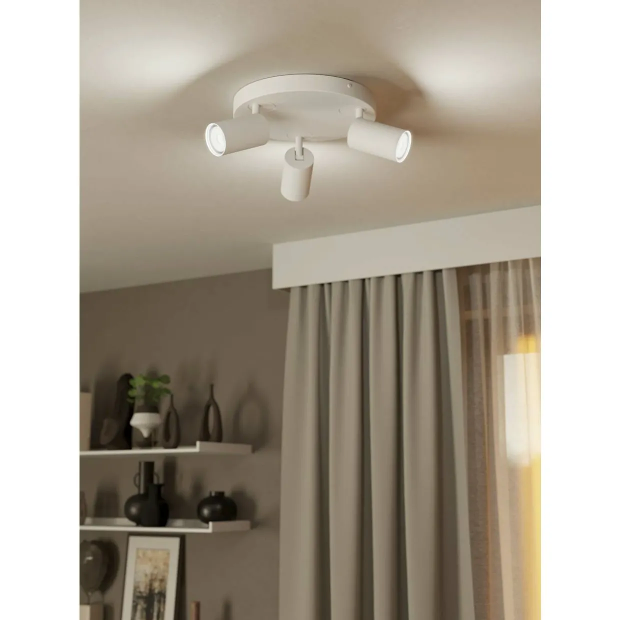 Spottivalaisin 3-os EGLO connect.z led Telimbela-z 3x4,9W Ø25cm valkoinen