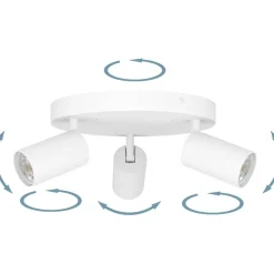 Spottivalaisin 3-os EGLO connect.z led Telimbela-z 3x4,9W Ø25cm valkoinen