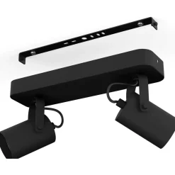 Spottivalaisin 2-os EGLO Sorego led 2x3W 28x10c12cm musta
