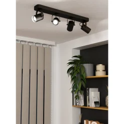 Spottivalaisin 4-os EGLO Sorego led 4x3W 58x10x12cm musta