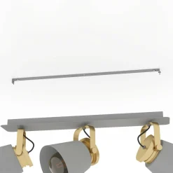 Spottivalaisin 3-os EGLO Twicken 2x40W 59x20,5cm harmaa/kulta