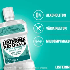 Suuvesi Listerine Naturals 500 ml Teeth Protect Milder Taste
