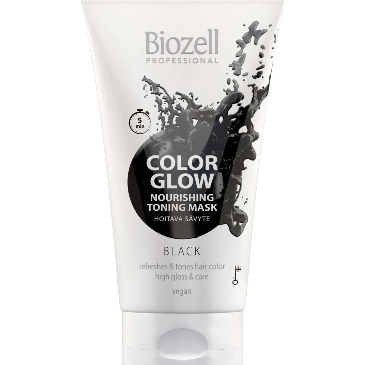 Sävytenaamio Biozell 150 ml Color Glow, Black