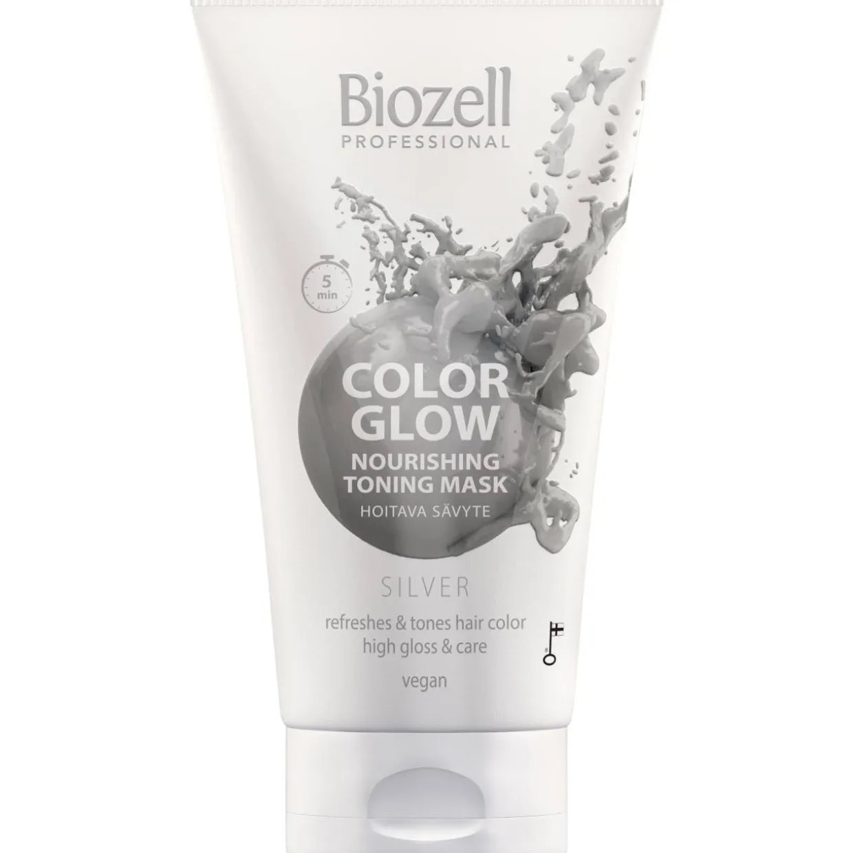 Sävytenaamio Biozell 150 ml Color Glow, Silver