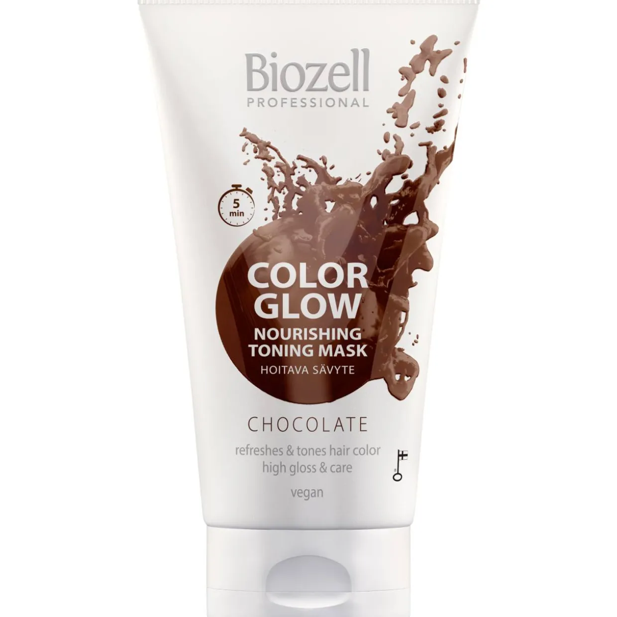 Sävytenaamio Biozell 150 ml Color Glow, Chocolate