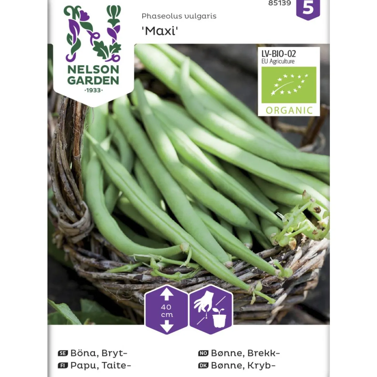 Taitepapu siemen Nelson Garden Basic Maxi Organic
