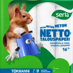 Talouspaperi Serla 16 rl NETTO valkoinen