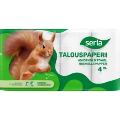 Talouspaperi Serla 4 rl valkoinen