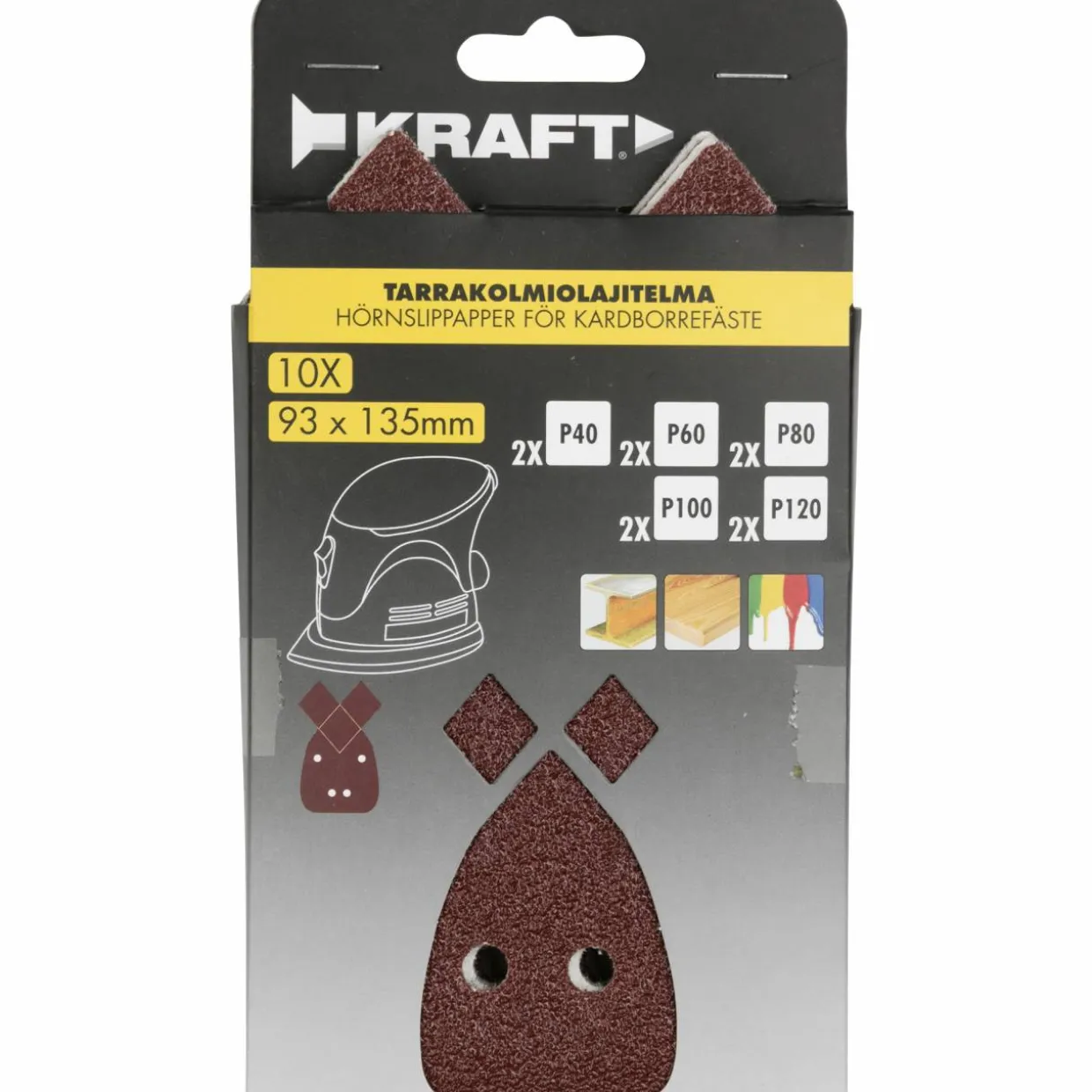 Tarrakolmio 93x135mm 10kpl lajit Mouse