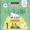 Teippivaippa 25 kpl Moomin Baby NewBorn 1, 2-5 kg
