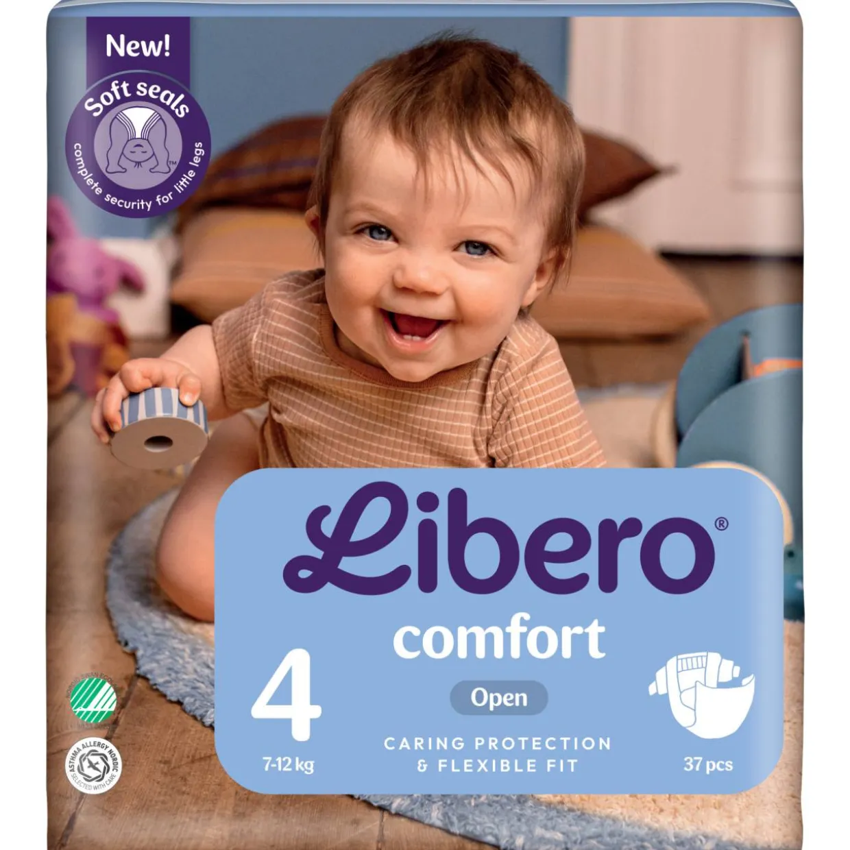 Teippivaippa Libero 37 kpl Comfort 4, 7-12 kg