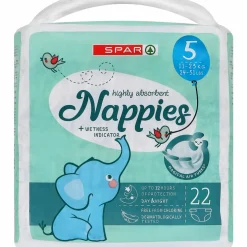 Teippivaippa SPAR 22 kpl koko 5, 11-23 kg