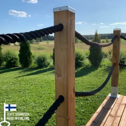 Terassin köysikaide Patio Terassit, 3 m, musta