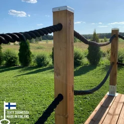 Terassin köysikaide Patio Terassit, 6 m, musta