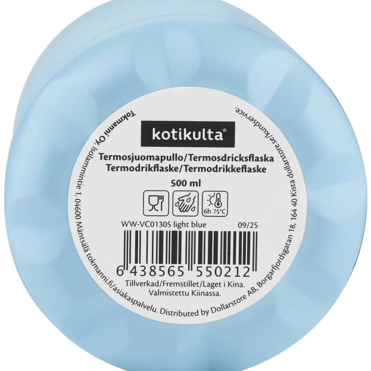 Termosjuomapullo Kotikulta 500 ml vaaleansininen