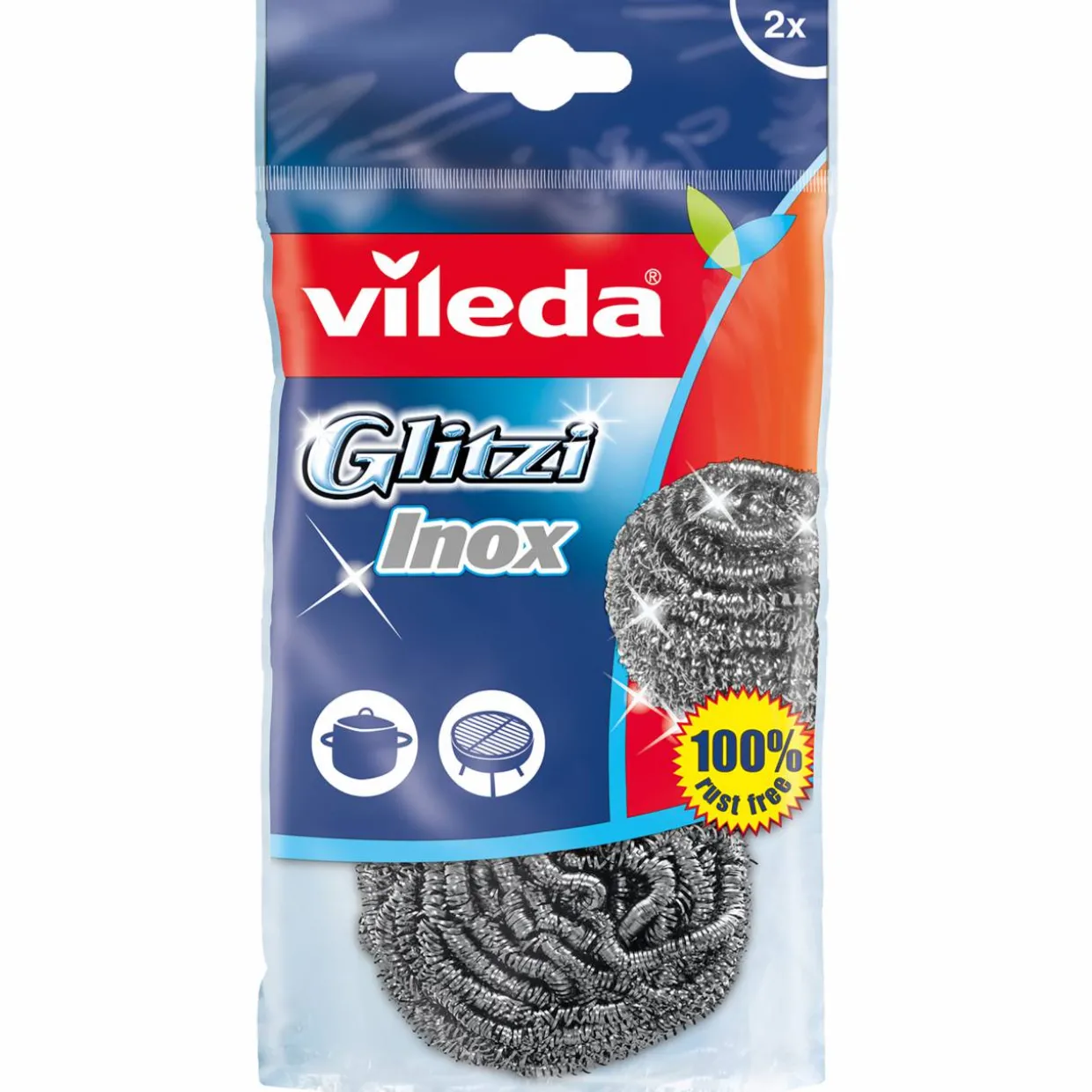 Teräshankaussieni Vileda Glitzi Inox 2 kpl
