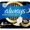 Terveysside Always 9 kpl Ultra Secure Night 4