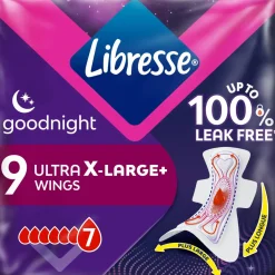 Terveysside Libresse 9 kpl Ultra Night Extra Wing
