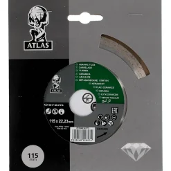 Timanttikatkaisulaikka Atlas 115x22,23mm keraamisille materiaaleille