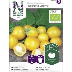 Tomaatti siemen Nelson Garden Basic ruukkuun Tigerette Cherry Organic