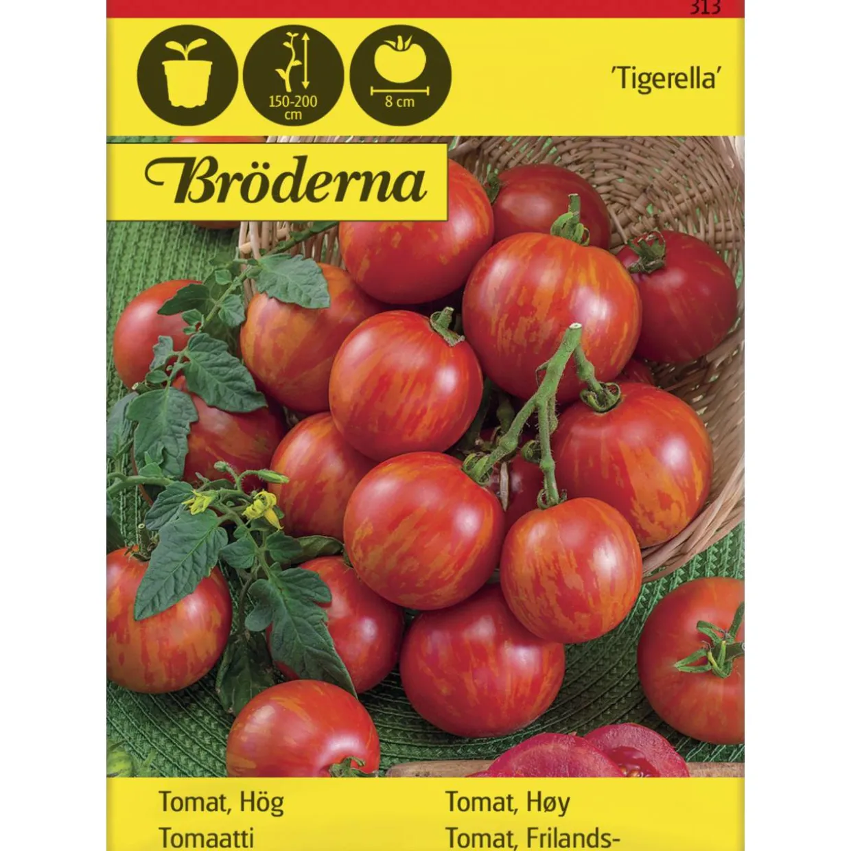 Tomaatti Tigerella siemen Bröderna Nelsons