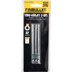 Torx-kärkisarja 1/4" T30 x 100 mm, 3 kpl