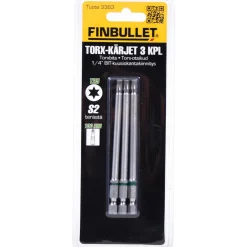 Torx-kärkisarja 1/4" T25 x 100 mm, 3 kpl