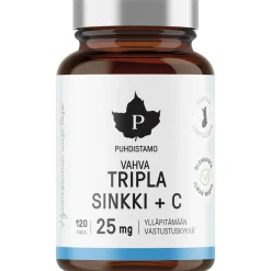 Tripla Sinkki + C Puhdistamo 120 kpl