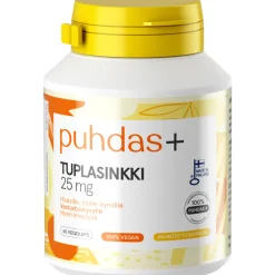 Tuplasinkki Puhdas+ 25 mg 60 kpl