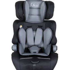 Turvaistuin Kikid Basic 76-150 cm R129, musta-harmaa