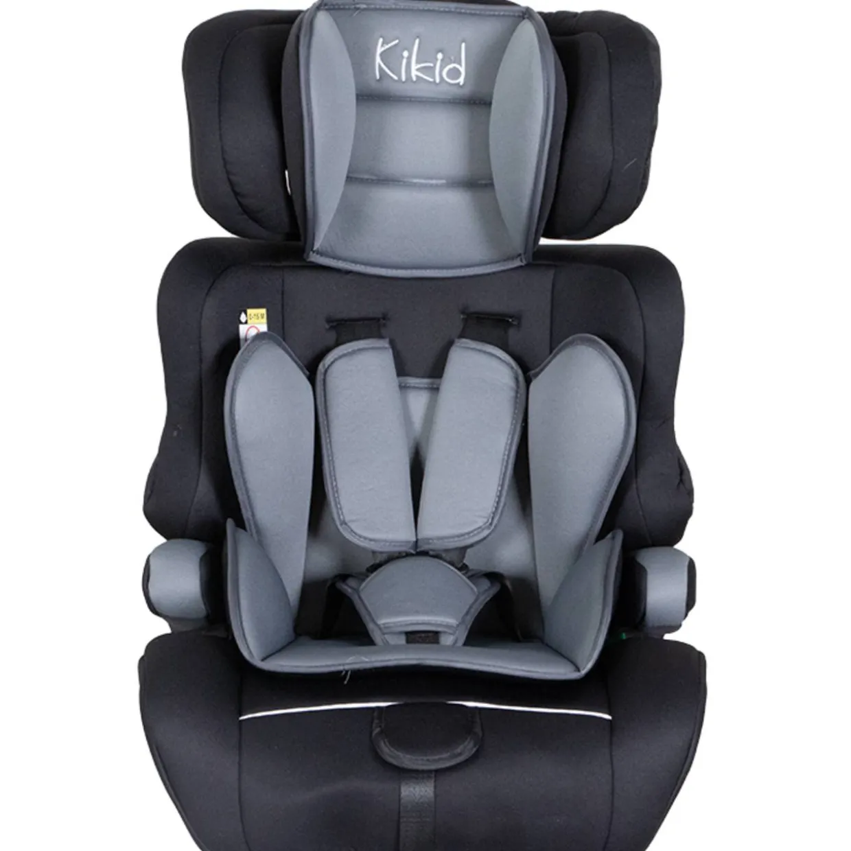 Turvaistuin Kikid Basic 76-150 cm R129, musta-harmaa