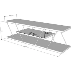 TV-taso Chic Home 120 cm Carita antrasiitti