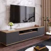 TV-taso Chic Home 180 cm Fransi ruskea/antrasiitti