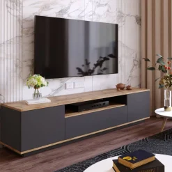TV-taso Chic Home 180 cm Fransi ruskea/antrasiitti