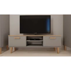 TV-taso Kocot 120 cm Denver harmaa/beige