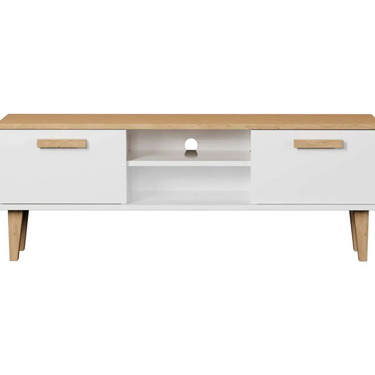 TV-taso Kocot 120 cm Denver valkoinen/beige