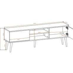 TV-taso Kocot 160 cm Toronto beige