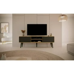 TV-taso Kocot 160 cm Toronto musta/beige